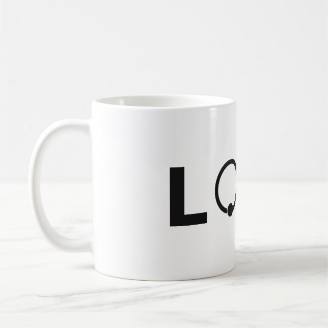 LOVE Wordmark Mug Black (Left)