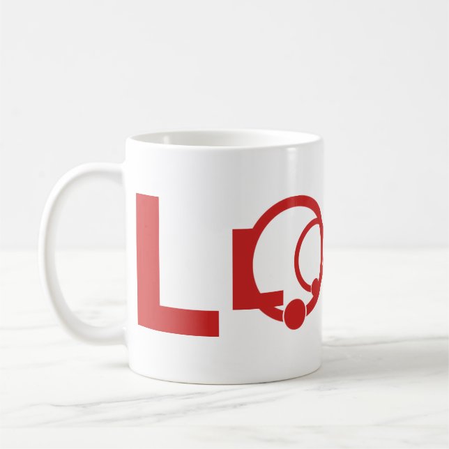 LOVE Wordmark Mug Red (Left)