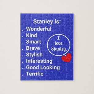 Love & Words - Blue with Heart: Jigsaw Puzzle