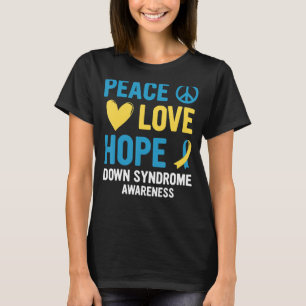 Love World Down Syndrome Awareness Day Peace T-Shirt