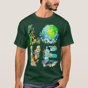 Love World Earth Day 2022 Planet Environmental Ani T-Shirt