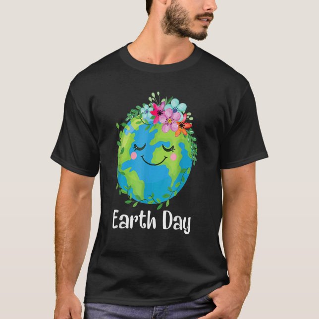 Love World Earth Day 2022 Planet Environmental Flo T-Shirt (Front)