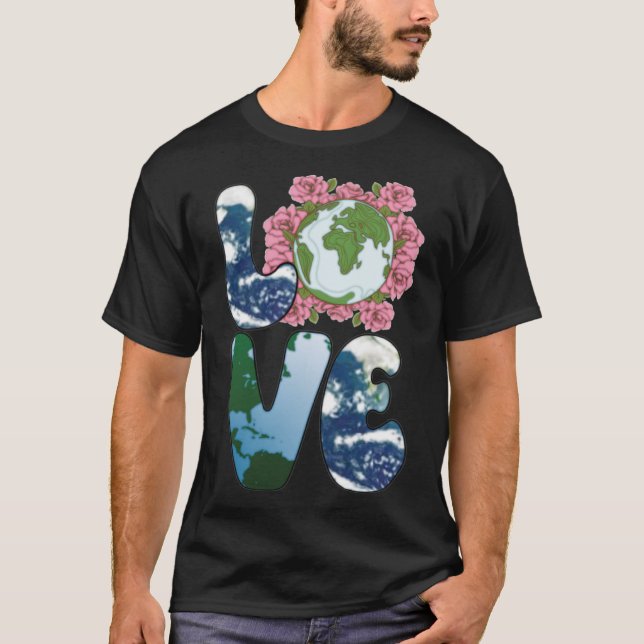 Love World Earth Day 2023 Planet Environmental Ani T-Shirt (Front)