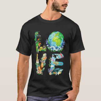 Love World Earth Day Planet Environmental Animal T-Shirt