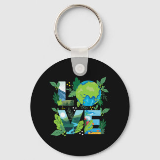 Love World - Environmental Protection Earth Day Cl Key Ring
