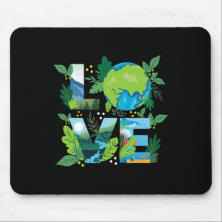 Love World - Environmental Protection Earth Day Cl Mouse Pad