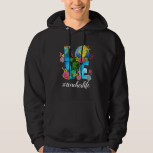 Love World Teacher Life Environment Earth Day Anni Hoodie