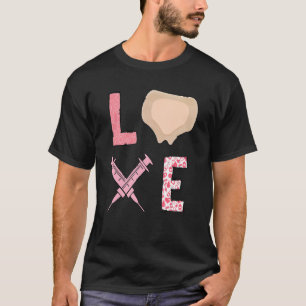 Love Wound Care Nurse Happy Valentines Day Ostomy  T-Shirt