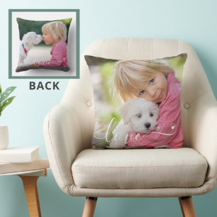 LOVE Writing 1-2 Photo Handwritten Heart Cushion
