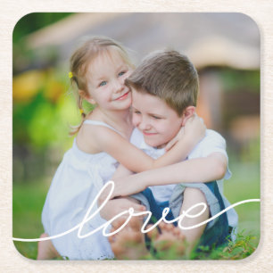 LOVE Writing Custom Photo Coaster