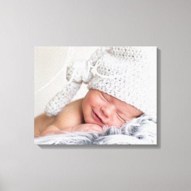 LOVE WRITING PHOTO CANVAS PRINT (Front)
