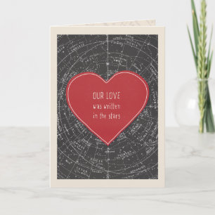 Love Written in the Stars Valentine's Day Holiday Card