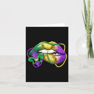 Love Y Lips Mardi Gras Carnival Fat Tuesday Men Wo Card