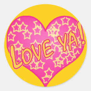 Love Ya! Bright Heart Sticker