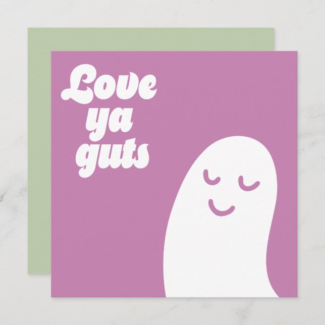 Love ya guts - Probiotic Valentine Holiday Card (Front/Back)