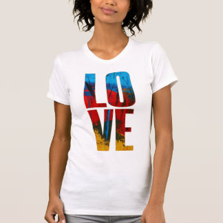 Love Yellow Black Blue Red Trendy Abstract Art T-Shirt