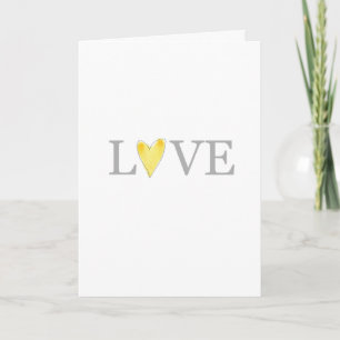 LOVE Yellow Heart Sweet FRIENDS FOREVER Valentine Card