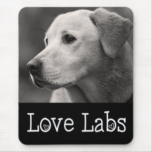 Love Yellow Labrador Retriever Puppy Dog Mousepad