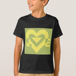 Love Yellow on Sage Green T-Shirt