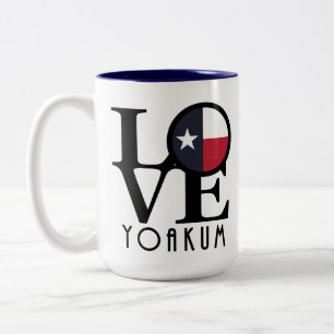 LOVE Yoakum Texas 15oz Two-Tone Coffee Mug