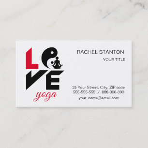 Love yoga business card