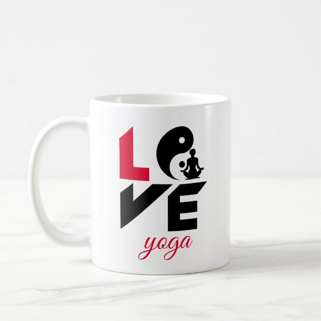 Love yoga coffee mug (Left)