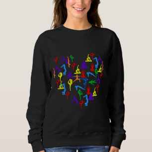 Love Yoga Poses Ver Sweatshirt
