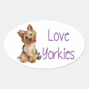 Love Yorkies Yorkshire Terrier Puppy Dog Sticker