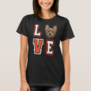 Love Yorkshire Animal Pup Puppy Pet Dog  Dog Owner T-Shirt