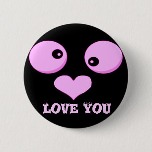 Love You_ 6 Cm Round Badge