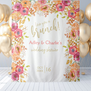 Love You a Brunch Fall Wedding or Shower Backdrop Tapestry