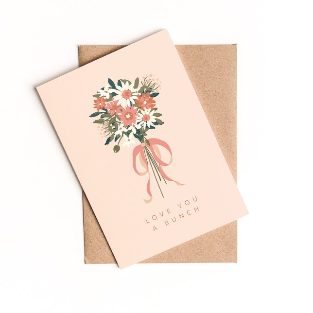 Love You a Bunch Folded Greeting Card (Creator Uploaded)