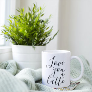Love you a latte coffee Two-Tone coffee mug
