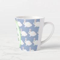 Love You A Latte White Bunny Latte Mug