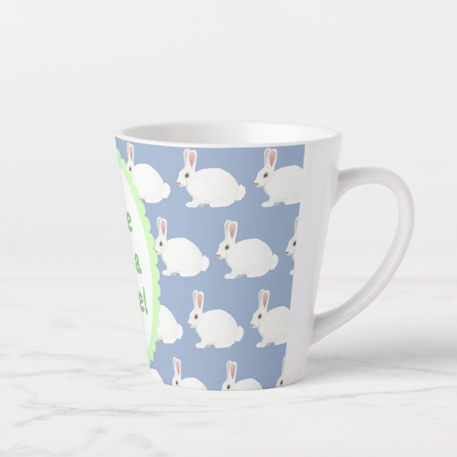 Love You A Latte White Bunny Latte Mug (Right)