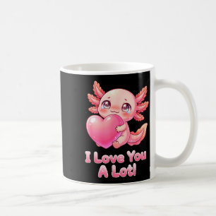 Love You A Lotl Cute Pink Axolotl Heart Chibi Girl Coffee Mug