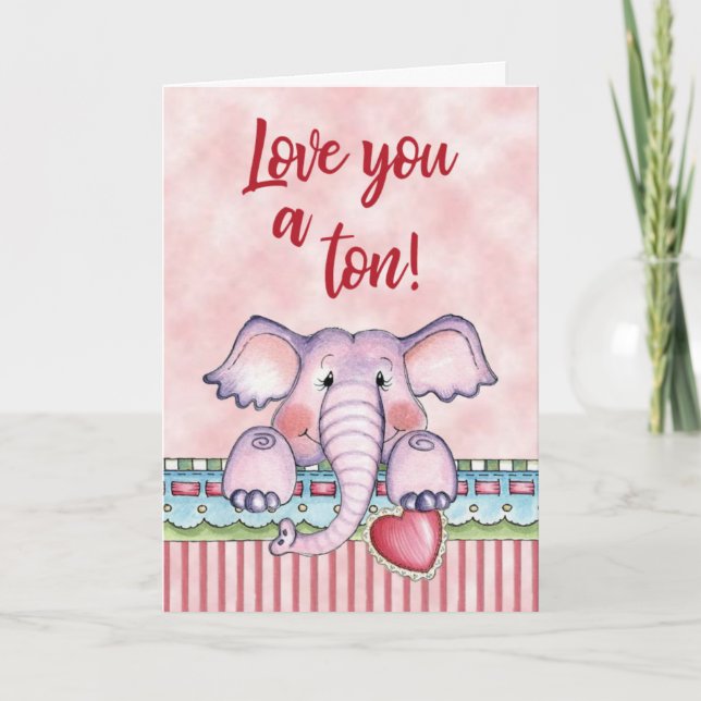 Love You a Ton Card (Front)