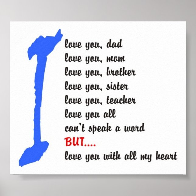 love you all poster autism (Front)