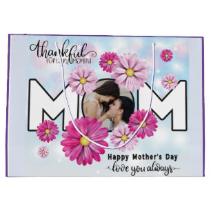  Love You Always Mum Custom Mothers Day Photo Large Gift Bag