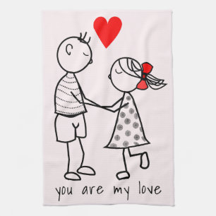 Love - You Are My Love - Tea Towel