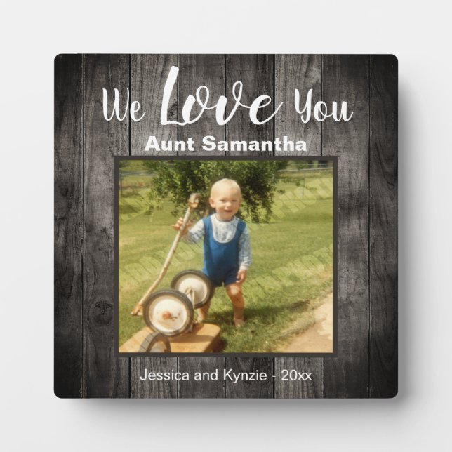 Love You Aunt Desk Photo Plaque (Front)