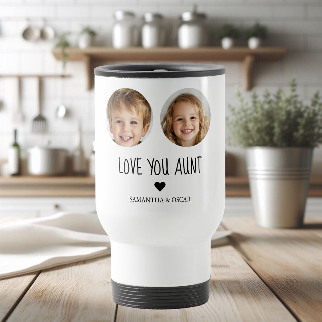 Love You Aunt | Personalised Two-Face Photo  Travel Mug (Creator Uploaded)