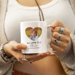 Love You Auntie Heart Photo Coffee Mug<br><div class="desc">Personalised auntie coffee mug featuring 2 family photos in a cute heart shape,  the words "we love you auntie",  and the childrens names. Can be changed to any relation!</div>