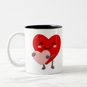 Love You Babe Two-Tone Coffee Mug