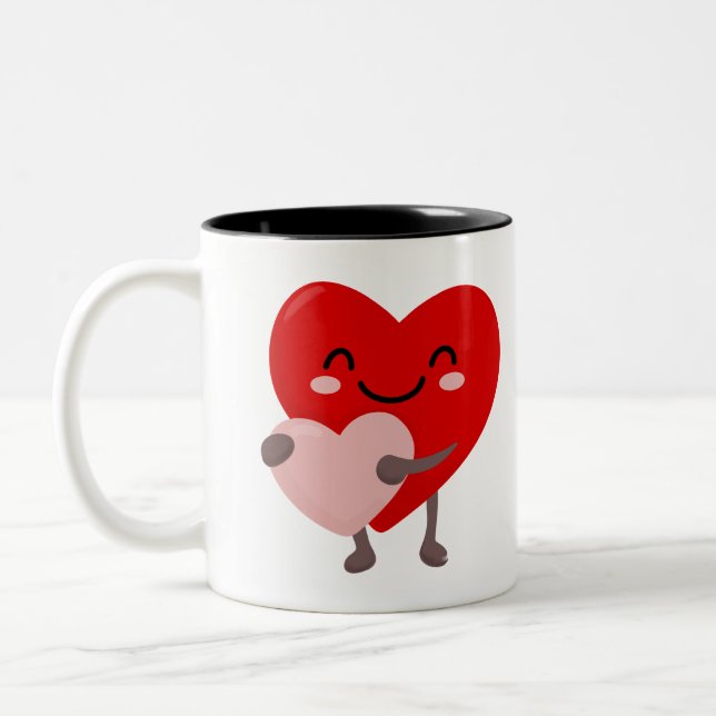 Love You Babe Two-Tone Coffee Mug (Left)