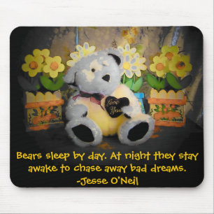 "Love You" bear guards your dreams Mouse Pad