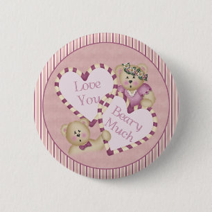 Love You Beary Much Button