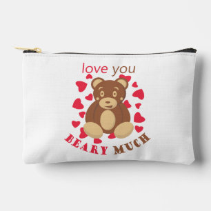 Love you beary much for Valentine's Day Accessory Pouch