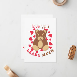 Love you beary much for Valentine's Day Card