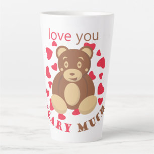 Love you beary much for Valentine's Day Latte Mug